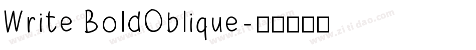 Write BoldOblique字体转换